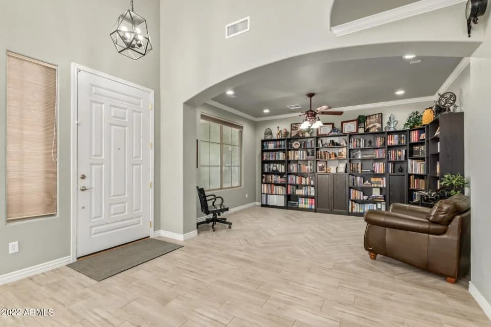 Furnished living room of Glendale home 